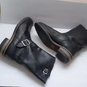 Mason | Shoes | Mason Black Leather Work Bootsz 9eee | Poshmark display picture 2